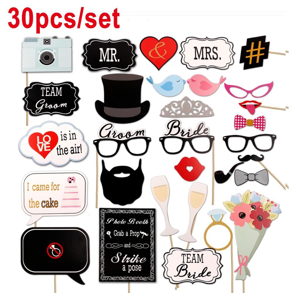 Just Married Photo Booth Props