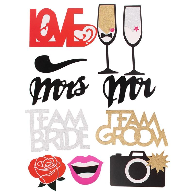 Just Married Photo Booth Props