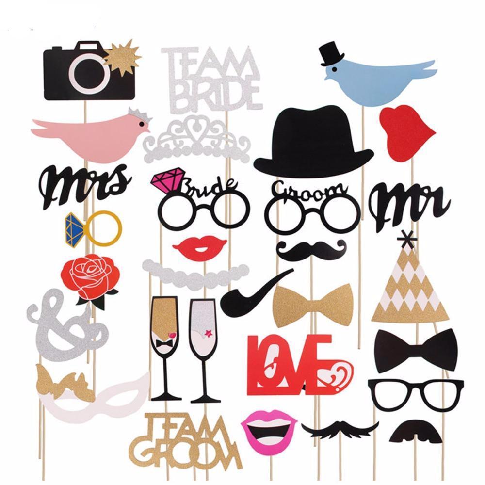 Just Married Photo Booth Props