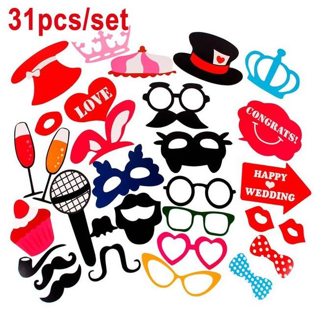 Just Married Photo Booth Props