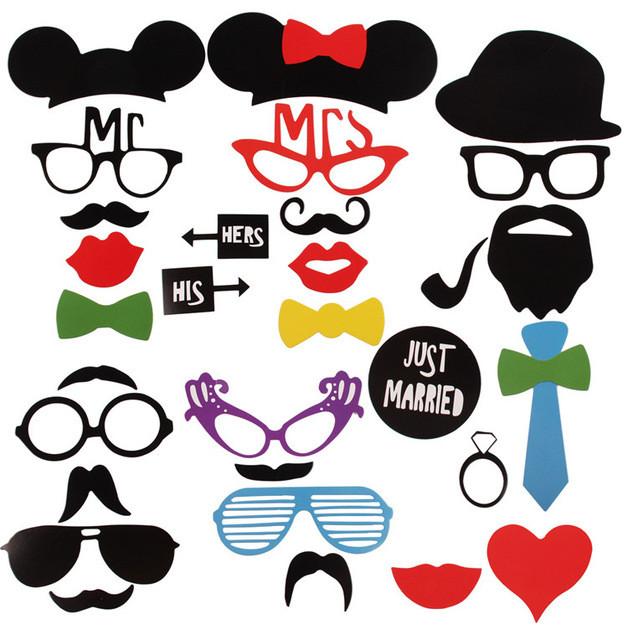 Just Married Photo Booth Props